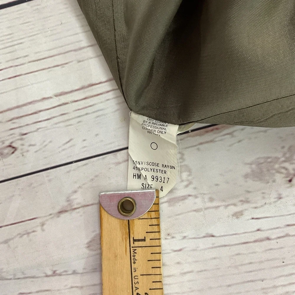 Vintage 4 Petite JH Collectibles Tan Plaid Midi Pencil Skirt USA Womens Union‎